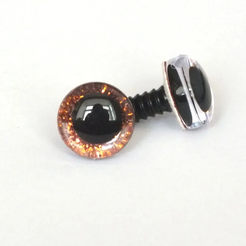 50pcs/lot New Items 16mm/20mm/25mm Trapezoid Plastic Glitter Safety Toy Eyes +white Washer For Diy Doll