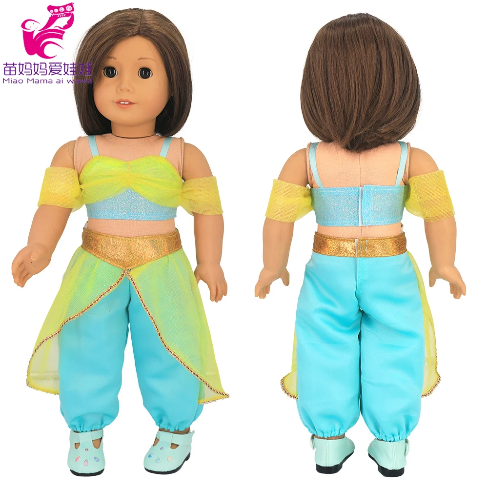 18' Girl Doll Costume Arabic Clothes Set 18-Inch Girl Doll Jasmine Clothes Baby Gift