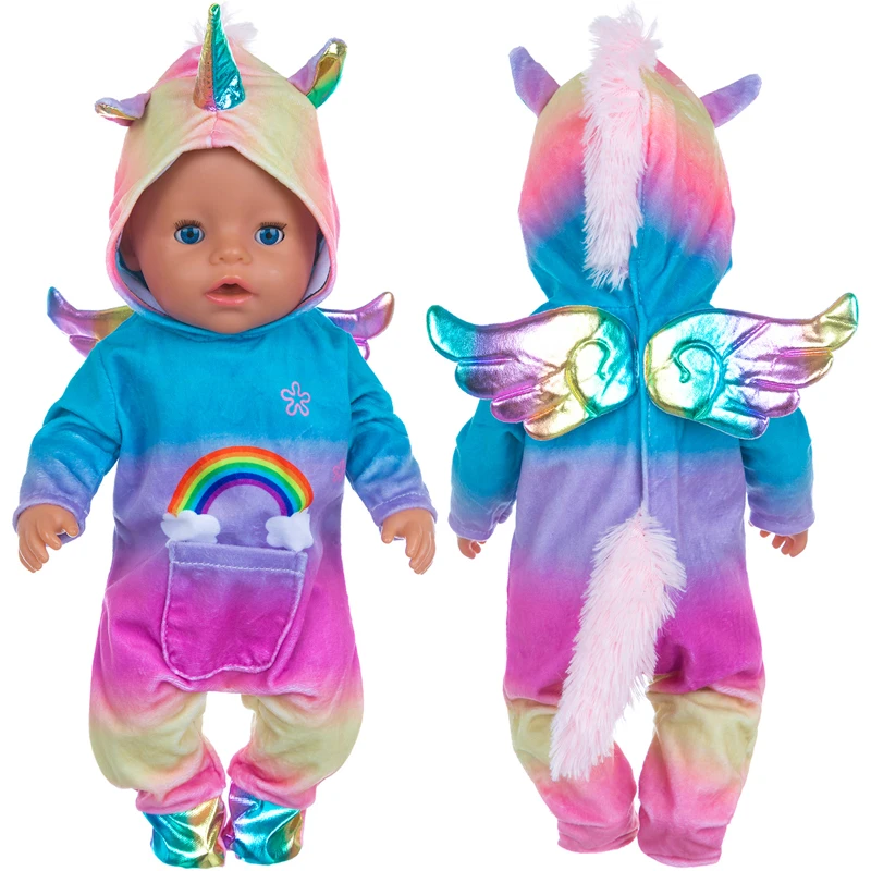 New Born Baby Doll Clothes Hooded Sweater for 18" Girl Doll Jacket Toys Doll Outfits