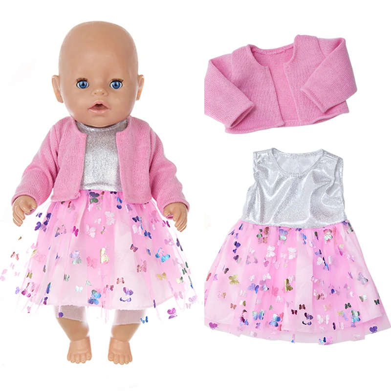 New Born Baby Doll Clothes Hooded Sweater for 18" Girl Doll Jacket Toys Doll Outfits