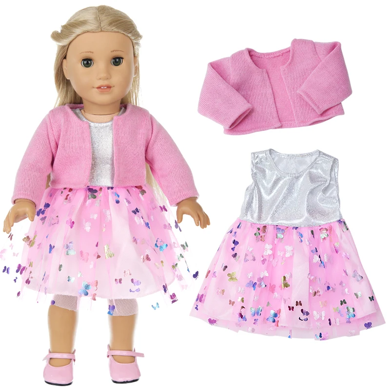 New Born Baby Doll Clothes Hooded Sweater for 18" Girl Doll Jacket Toys Doll Outfits