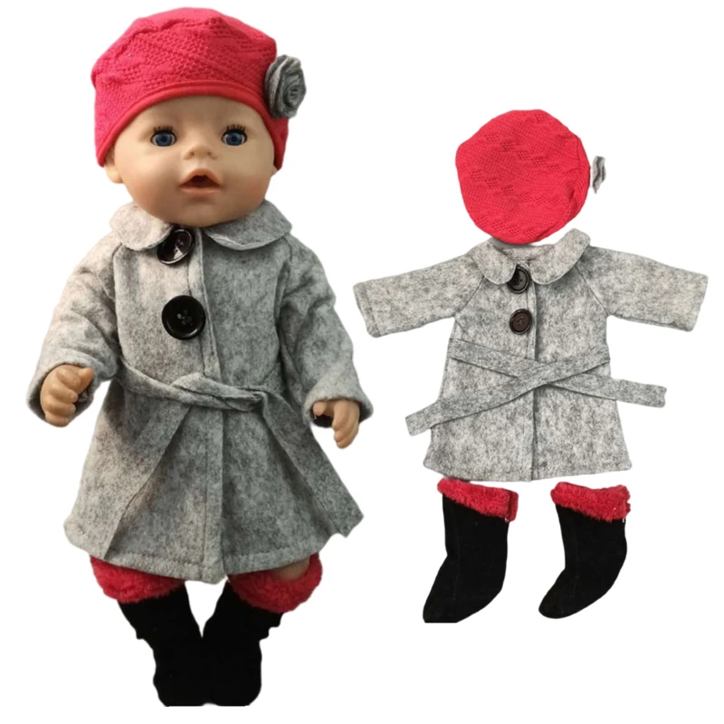 New Born Baby Doll Clothes Hooded Sweater for 18" Girl Doll Jacket Toys Doll Outfits