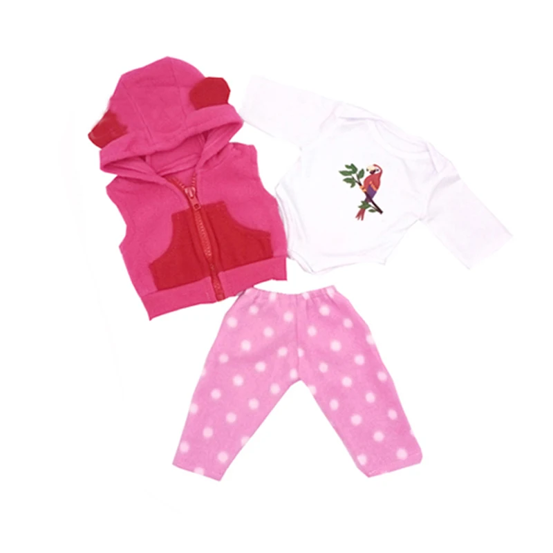 New Born Baby Doll Clothes Hooded Sweater for 18" Girl Doll Jacket Toys Doll Outfits