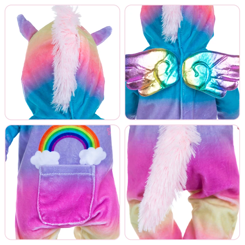 New Born Baby Doll Clothes Hooded Sweater for 18" Girl Doll Jacket Toys Doll Outfits