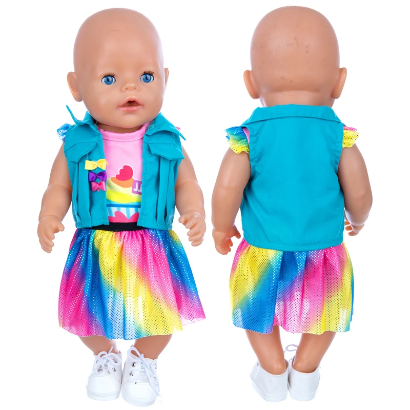 New Born Baby Doll Clothes Hooded Sweater for 18" Girl Doll Jacket Toys Doll Outfits