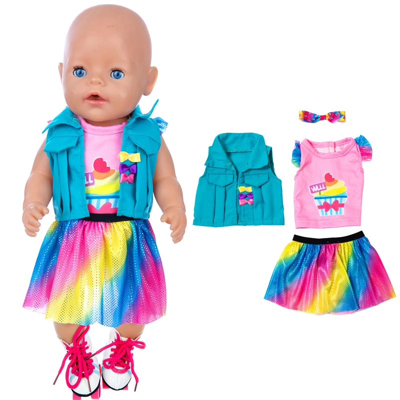 New Born Baby Doll Clothes Hooded Sweater for 18" Girl Doll Jacket Toys Doll Outfits