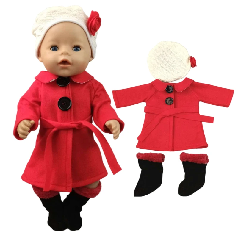 New Born Baby Doll Clothes Hooded Sweater for 18" Girl Doll Jacket Toys Doll Outfits