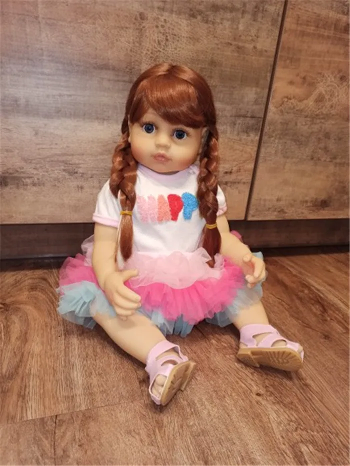 New hair Wig for 20inch to 22inch Reborn Dolls Long Strainght hair for 48-55cm Silicone Reborn Baby Doll Hair Wig