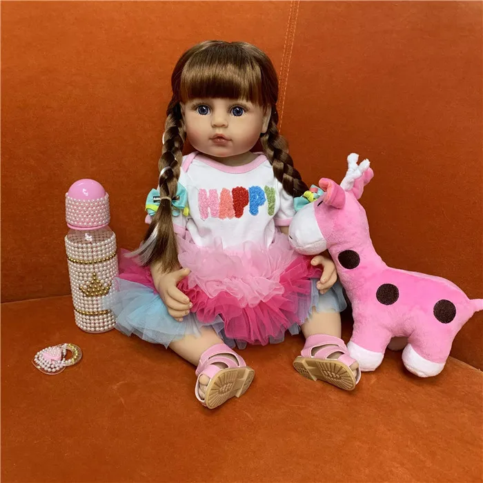 New hair Wig for 20inch to 22inch Reborn Dolls Long Strainght hair for 48-55cm Silicone Reborn Baby Doll Hair Wig