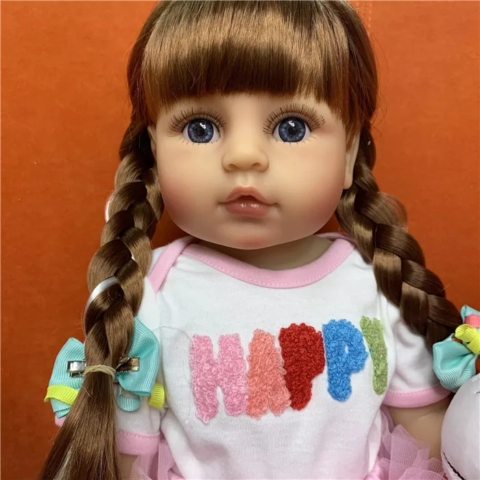 New hair Wig for 20inch to 22inch Reborn Dolls Long Strainght hair for 48-55cm Silicone Reborn Baby Doll Hair Wig