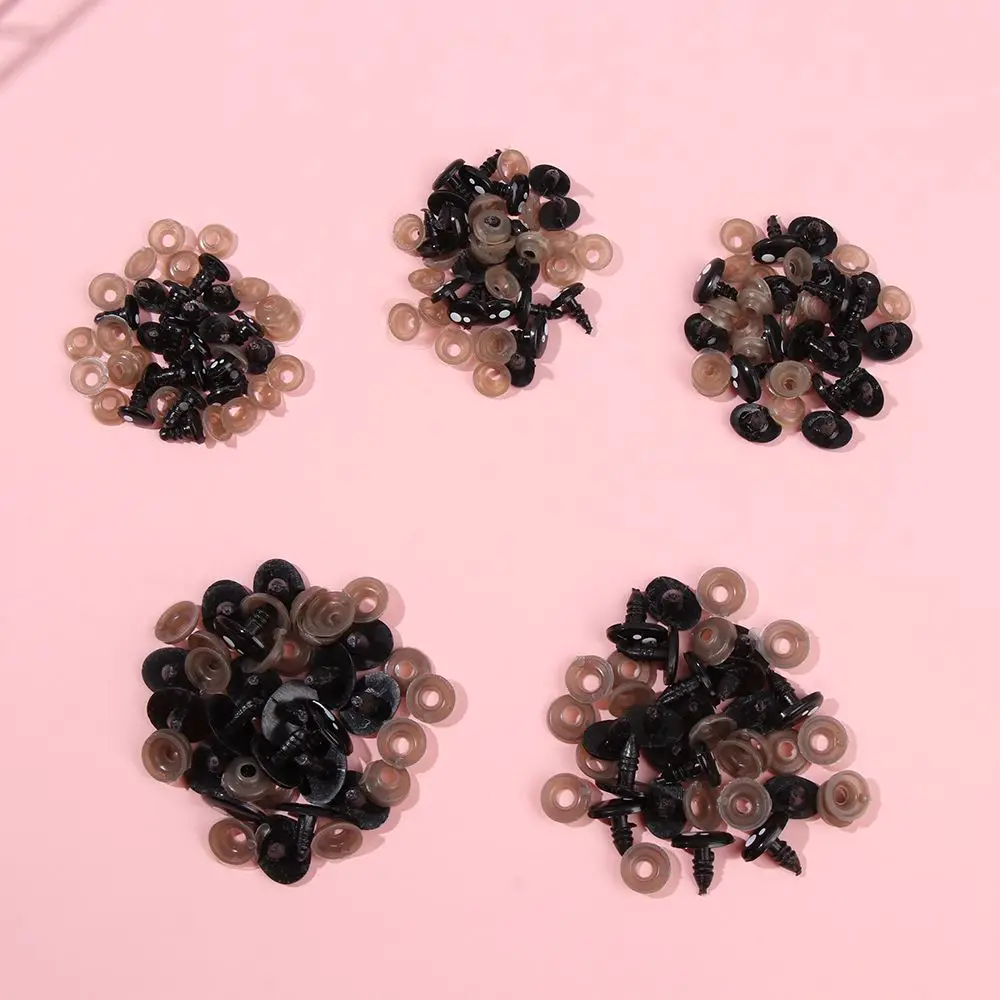 20/40Pcs Oval Black Eyes For Toys Cartoon Safety Eyes For Dolls Making Animal Amigurumi Bear Craft Accessories