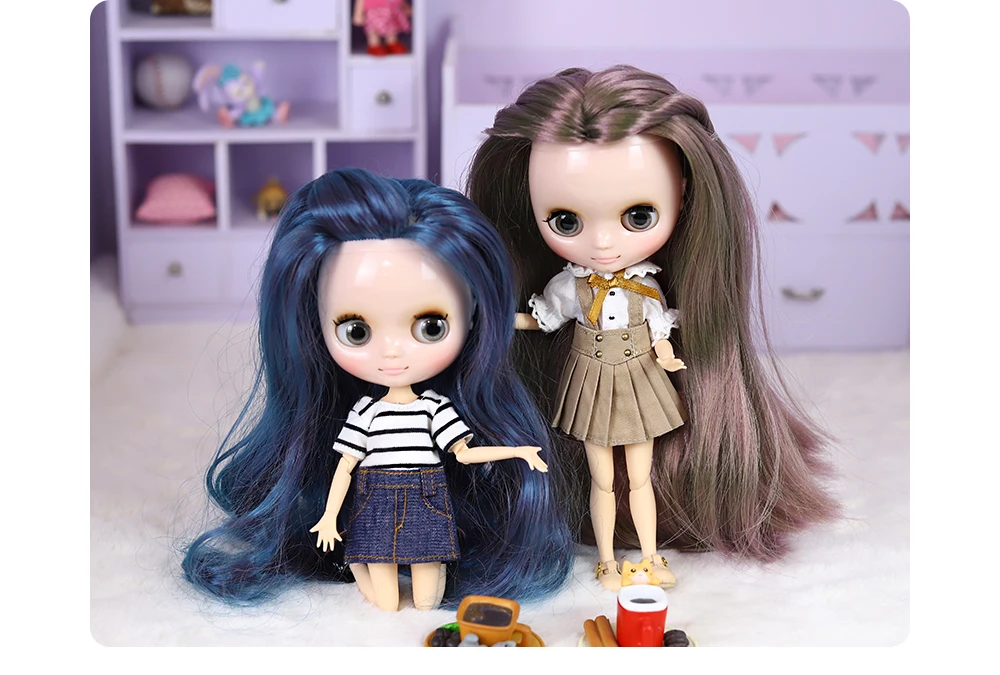 DBS Middie Blythe doll clothes Youth cute suit Little Red Hat suit Suitable for 20 cm joint body wear