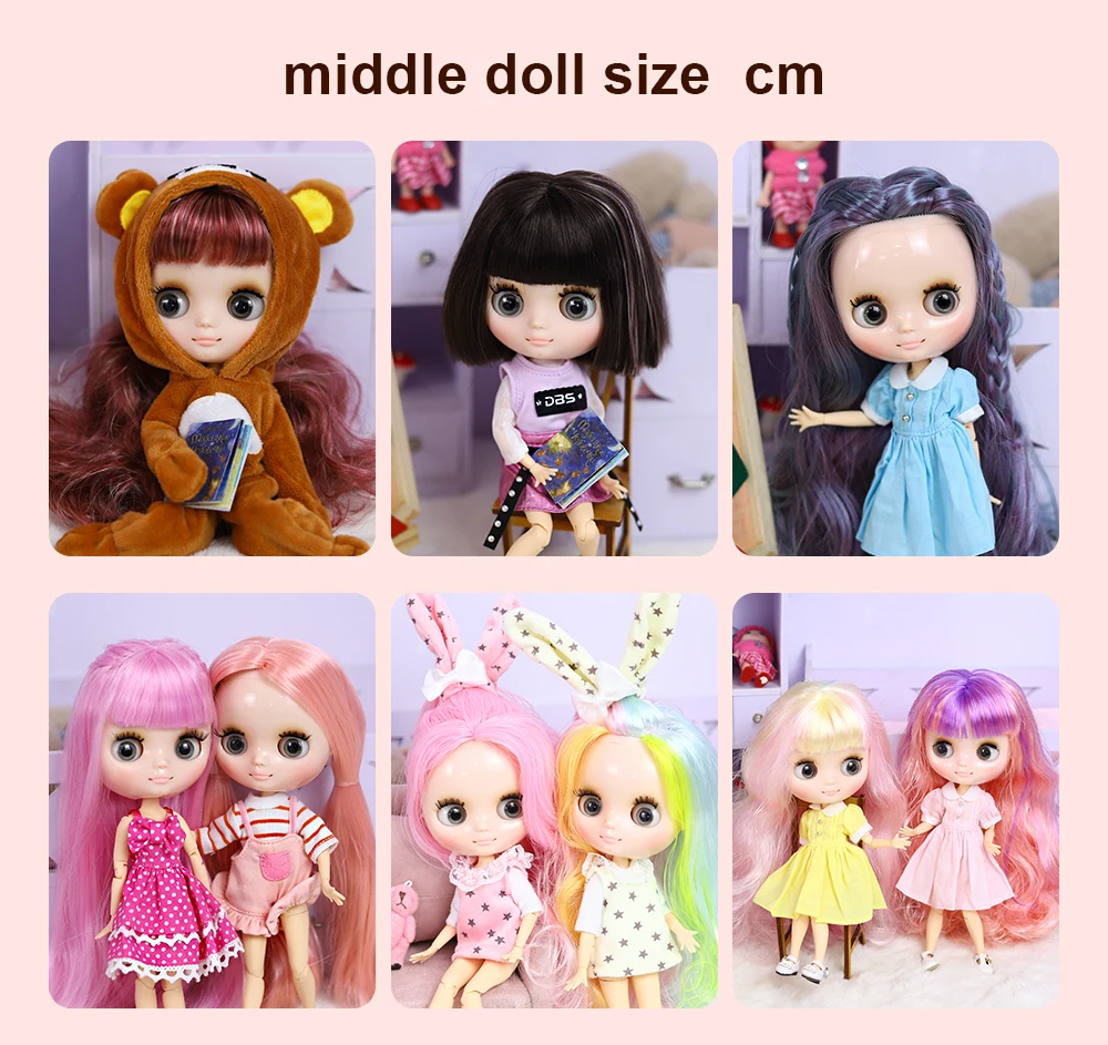 DBS Middie Blythe doll clothes Youth cute suit Little Red Hat suit Suitable for 20 cm joint body wear