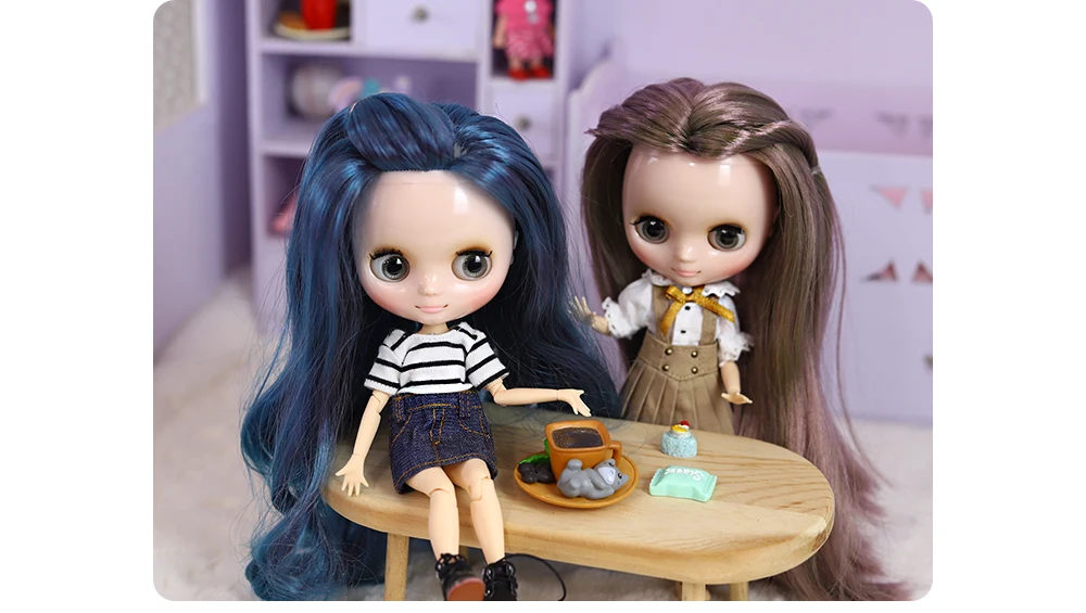 DBS Middie Blythe doll clothes Youth cute suit Little Red Hat suit Suitable for 20 cm joint body wear