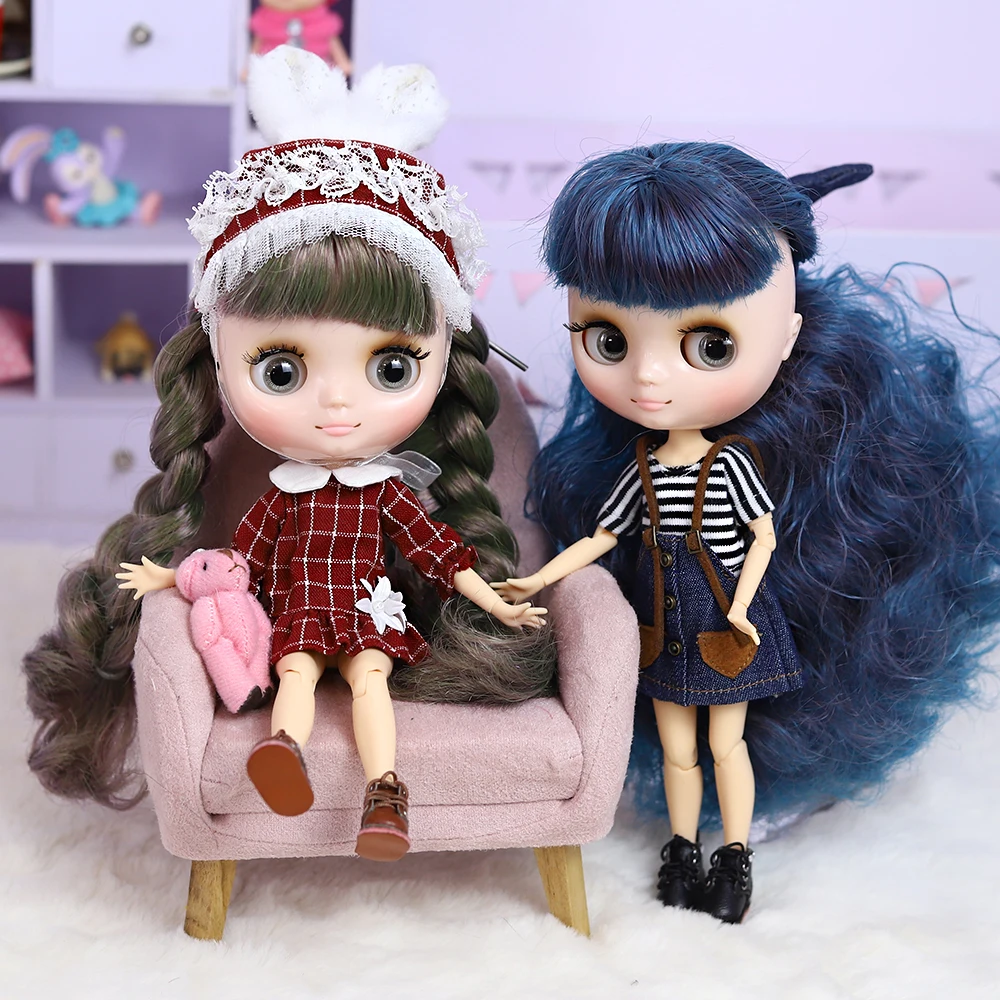 DBS Middie Blythe doll clothes Youth cute suit Little Red Hat suit Suitable for 20 cm joint body wear
