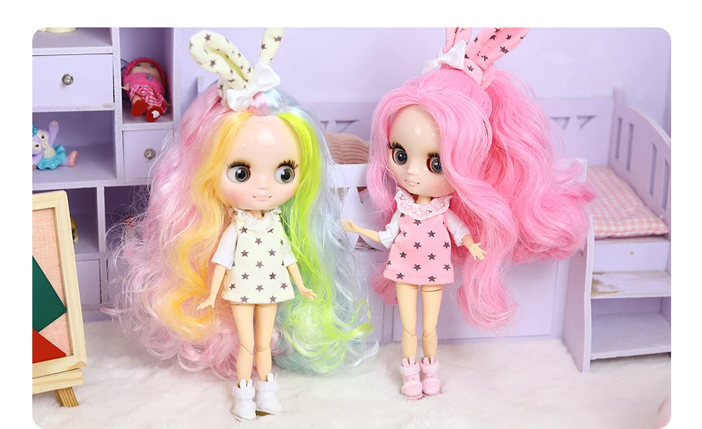 DBS Middie Blythe doll clothes Youth cute suit Little Red Hat suit Suitable for 20 cm joint body wear