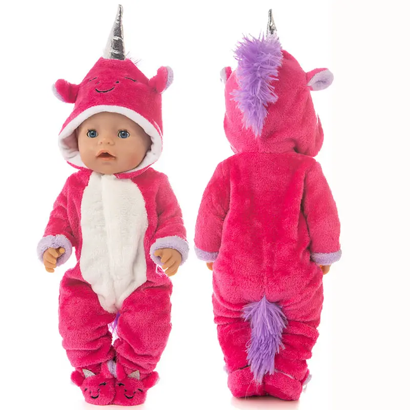 2023 New Animal Jumpsuits+Shoes Fit For 43cm Born Baby Doll 17inch Doll Clothes Baby Birthday Festival Gift