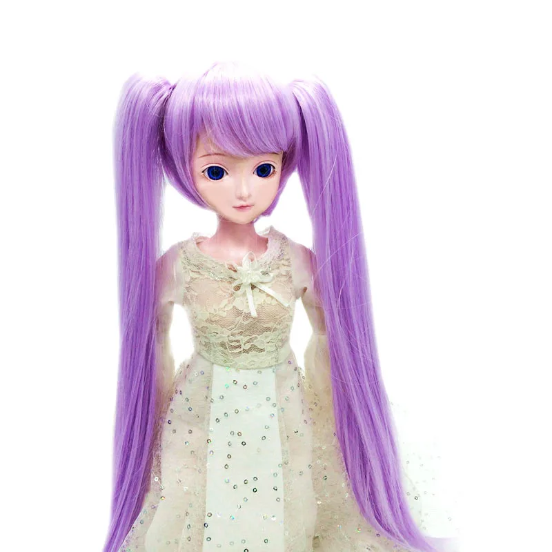 1/3 1/4 1/6 1/8 Bjd Wig High Temperature Long Wig Hair With Ponytails MSD SD For BJD Doll