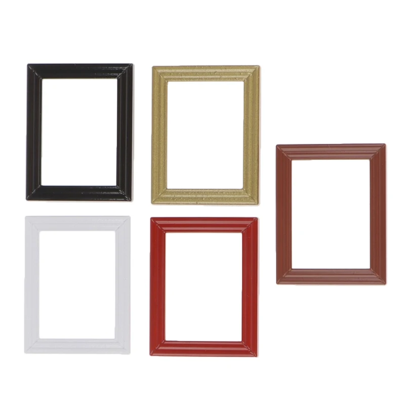 3.6*4.8CM 1/12 Retro Photo Frames Mirror Dollhouse Miniature Accessories Frames Photo Border Picture Frame Model Decor