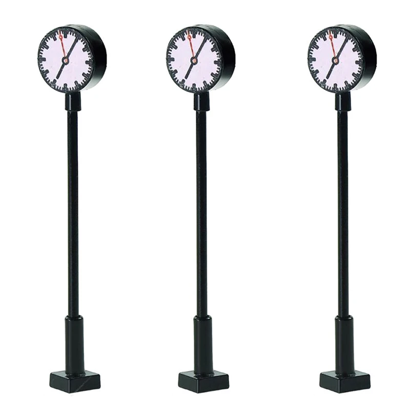 3V Miniature Led Lighting Model Railway 1:87 Scale Lights Lit Platform Clock Lamp Train Station Layout