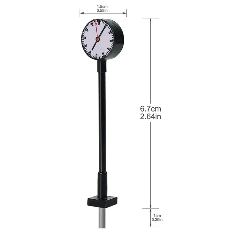 3V Miniature Led Lighting Model Railway 1:87 Scale Lights Lit Platform Clock Lamp Train Station Layout