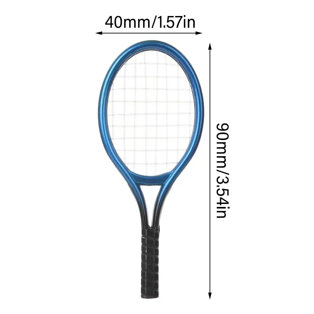 Photo Props Scene Model Doll Tennis Racket kits Sport Equipment Set Dollhouse Accessories Miniature Racquet Ball Bag