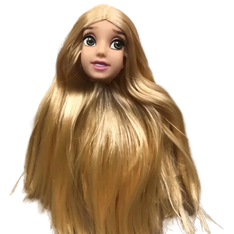 1/6 Doll Head Toys DIY Toy Rare Face Doll Parts Colorful Hair Doll Accessories Brown White Beige Skin Doll Heads Figures