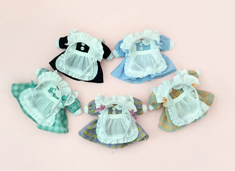 New Ob11 Bjd Dolls Dress Clothes With Apron Doll French Maid With Headwear For Ob11,Obitsu 11,Molly, Gsc,1/12 Bjd Doll