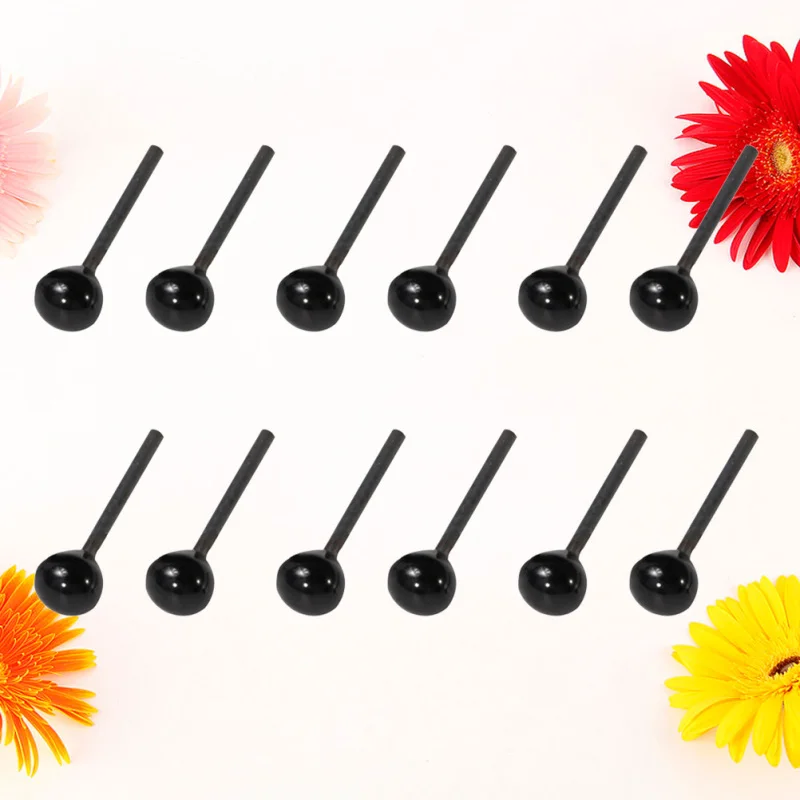 2MM Black Glass Eyes Black DIY Eyeball Glass Safety Eyes Safety Eyes Black Glass Eyes for Bear Puppet Plush& DIY Craft