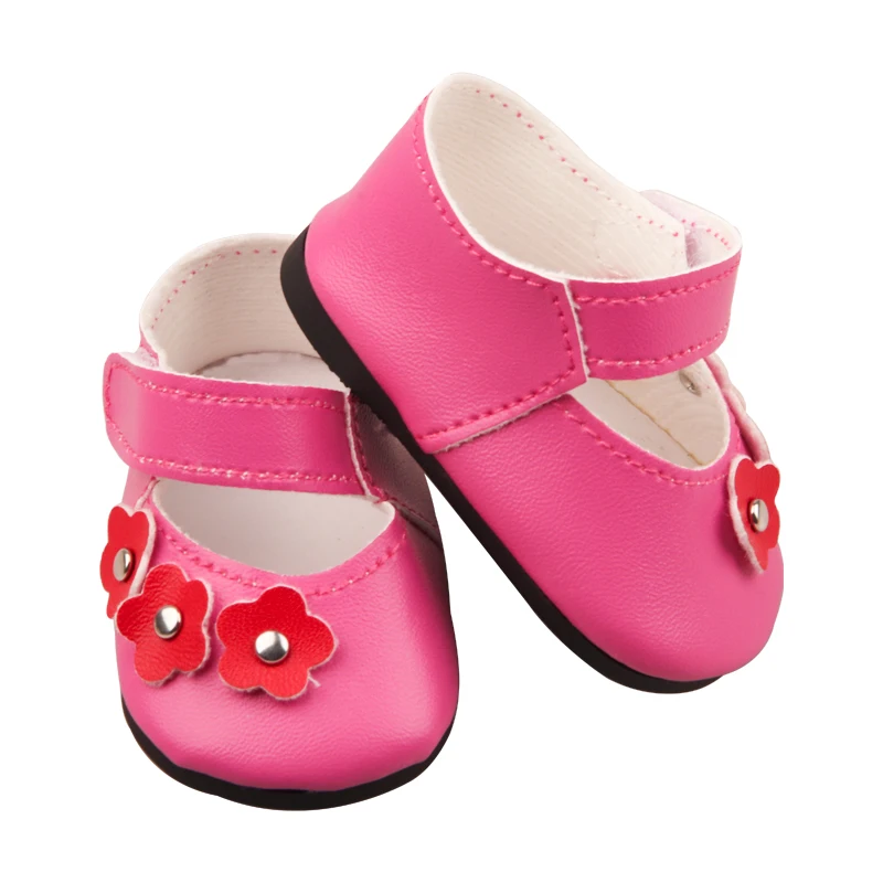 7cm Pu Leather Doll Shoes Canvas Shoes Sneakers Plush Slippers For 18 inch American&43cm Baby New Born Doll Accessories Toy