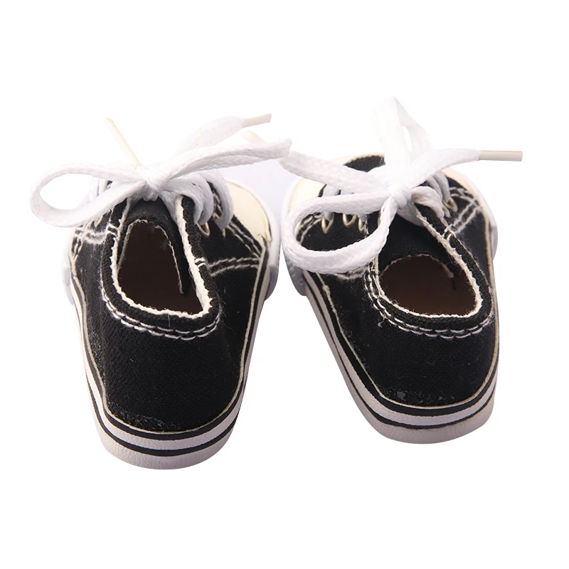 7cm Pu Leather Doll Shoes Canvas Shoes Sneakers Plush Slippers For 18 inch American&43cm Baby New Born Doll Accessories Toy