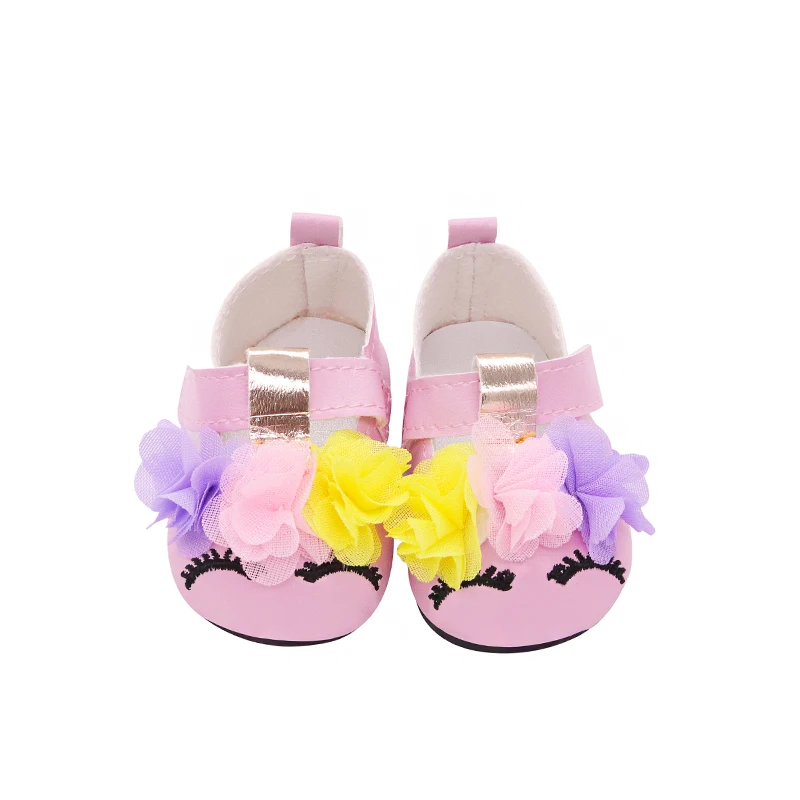 7cm Pu Leather Doll Shoes Canvas Shoes Sneakers Plush Slippers For 18 inch American&43cm Baby New Born Doll Accessories Toy