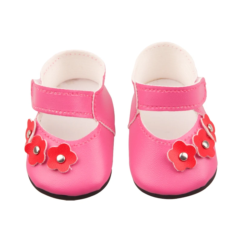 7cm Pu Leather Doll Shoes Canvas Shoes Sneakers Plush Slippers For 18 inch American&43cm Baby New Born Doll Accessories Toy