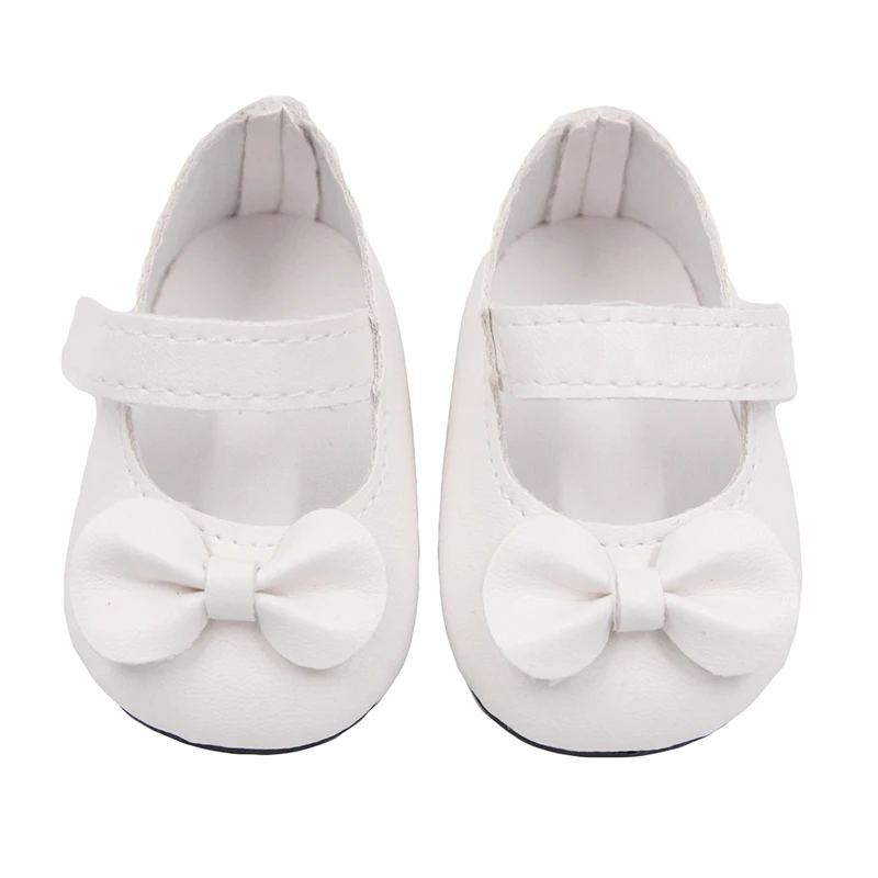 7cm Pu Leather Doll Shoes Canvas Shoes Sneakers Plush Slippers For 18 inch American&43cm Baby New Born Doll Accessories Toy