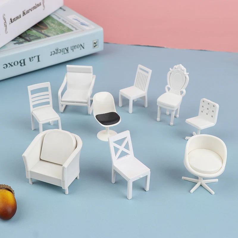 1:20 Dollhouse Miniature Furniture Chair Sofa Stool Model Doll House Decor Toy