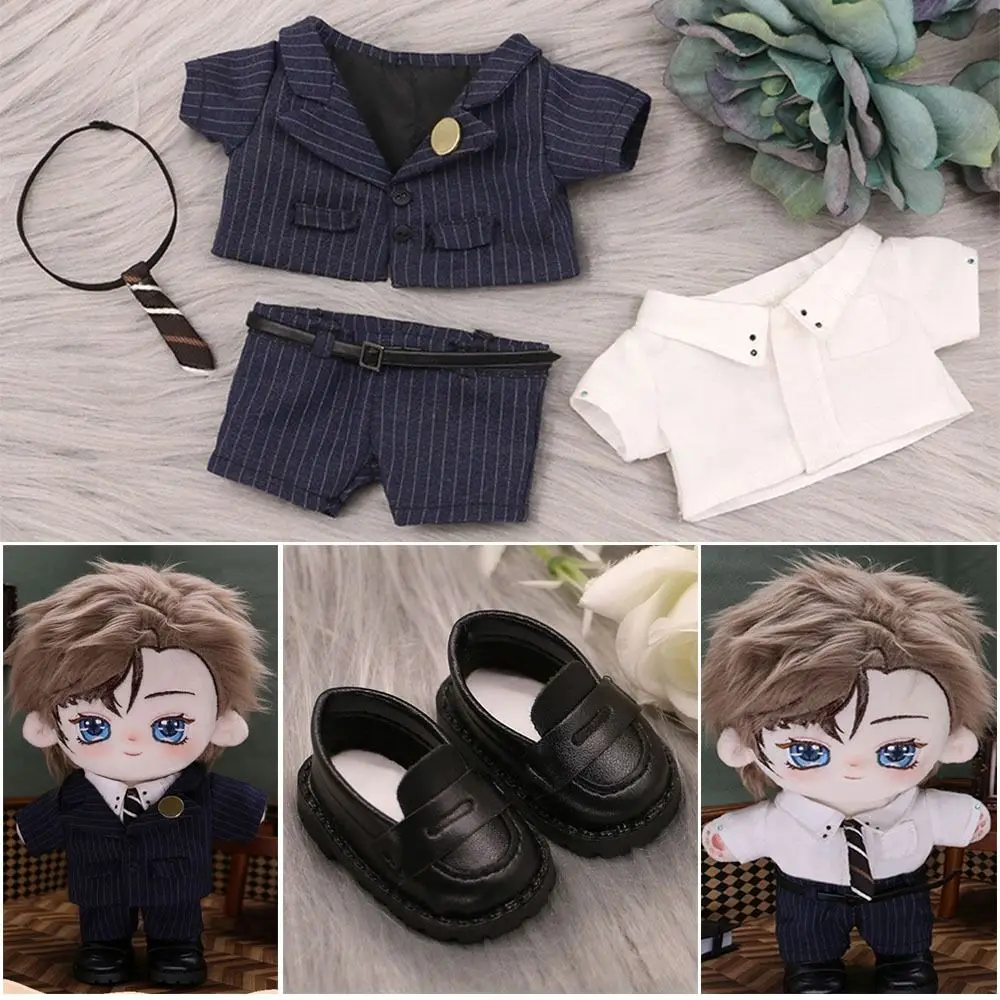 20cm Plush Cotton Doll's Clothes Shoes Outfit Accessories for Idol Dolls Fashion Suit Doll Tops Shirt Pants Suit Kids Gift