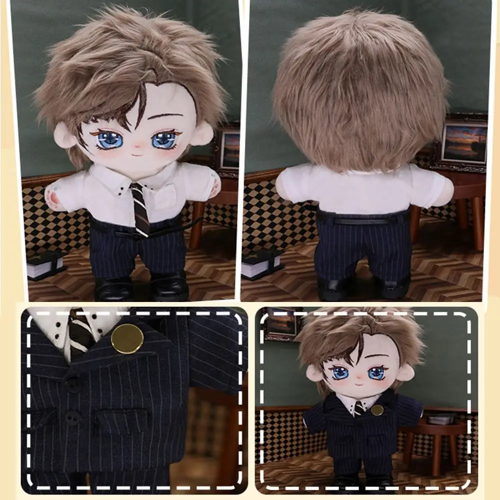 20cm Plush Cotton Doll's Clothes Shoes Outfit Accessories for Idol Dolls Fashion Suit Doll Tops Shirt Pants Suit Kids Gift
