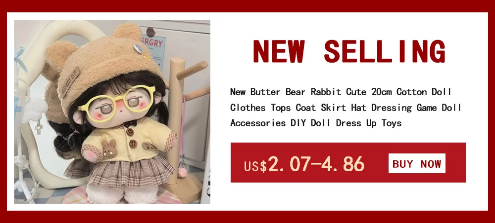 20cm Plush Cotton Doll's Clothes Shoes Outfit Accessories for Idol Dolls Fashion Suit Doll Tops Shirt Pants Suit Kids Gift
