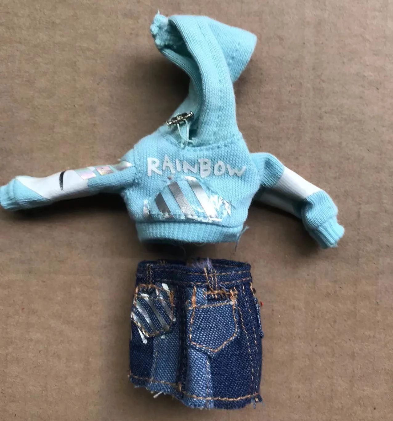 Rainbow Doll Dress Clothing Set 1/6 Doll Accessories Original Doll Skirt Jeans Shoes Boots Sandals Colorful Decors