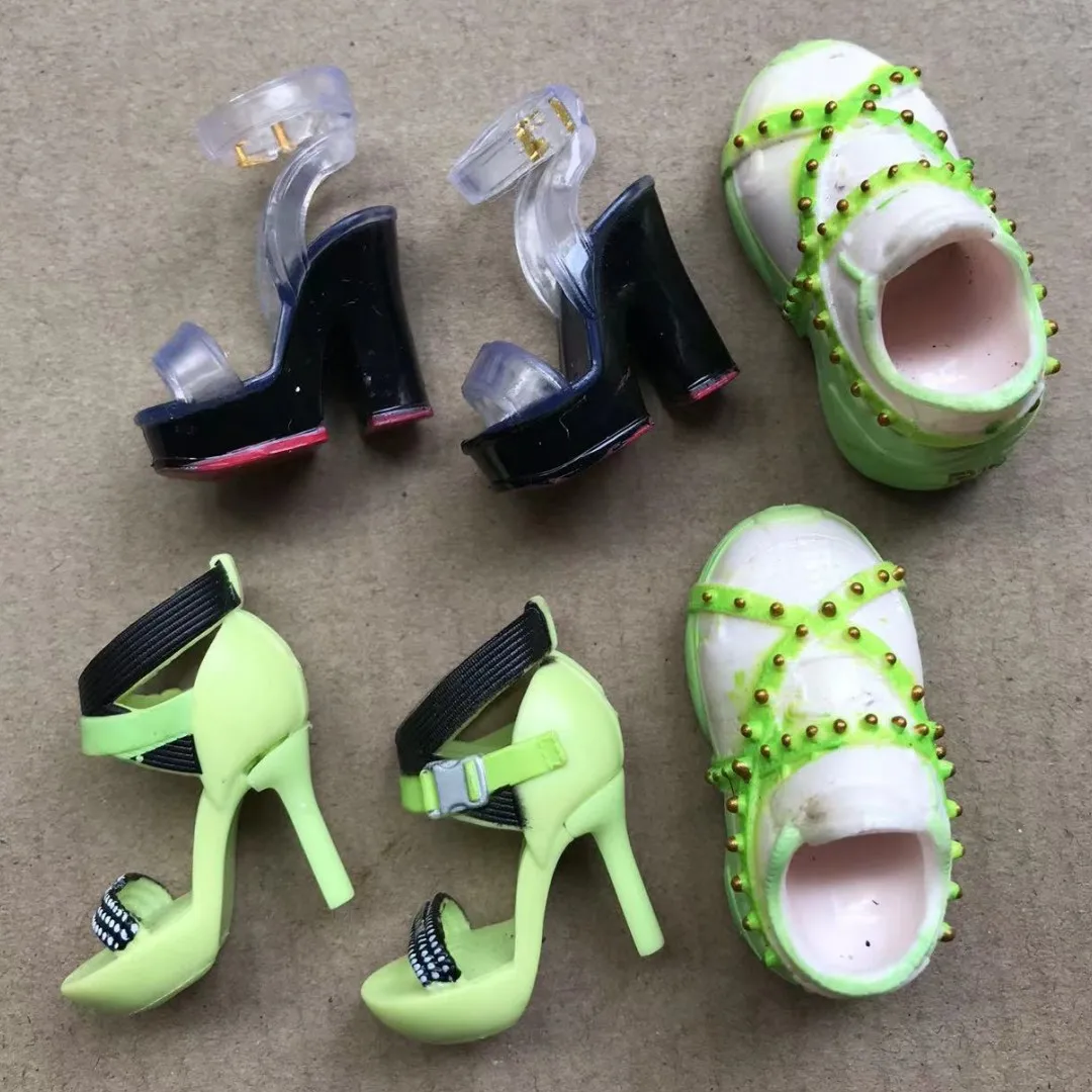 Rainbow Doll Dress Clothing Set 1/6 Doll Accessories Original Doll Skirt Jeans Shoes Boots Sandals Colorful Decors