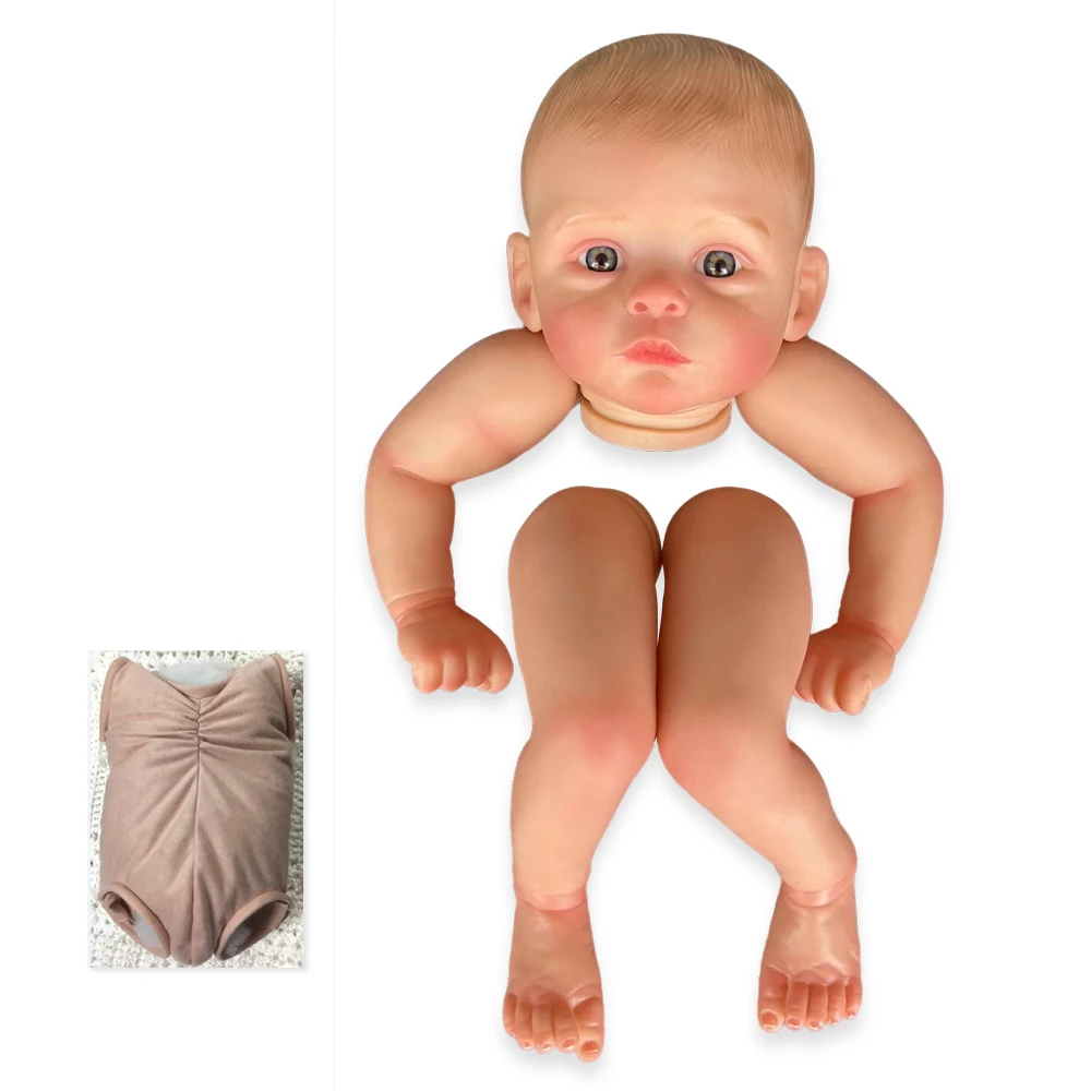 NPK 20inch Finished Reborn Doll Kit Joleen Lifelike Soft Touch DIY Already Painted Doll Parts