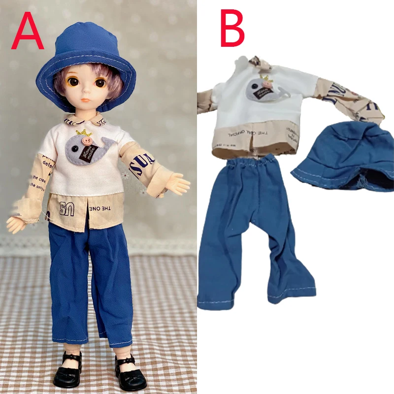 3D Big Eyed Boyfriend Doll 30cm Doll 1/6 BJD Doll Replacement Clothing Doll Accessories Kids Toy Gifts