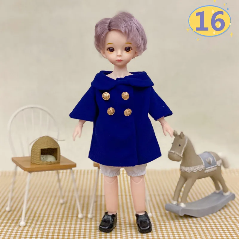 3D Big Eyed Boyfriend Doll 30cm Doll 1/6 BJD Doll Replacement Clothing Doll Accessories Kids Toy Gifts