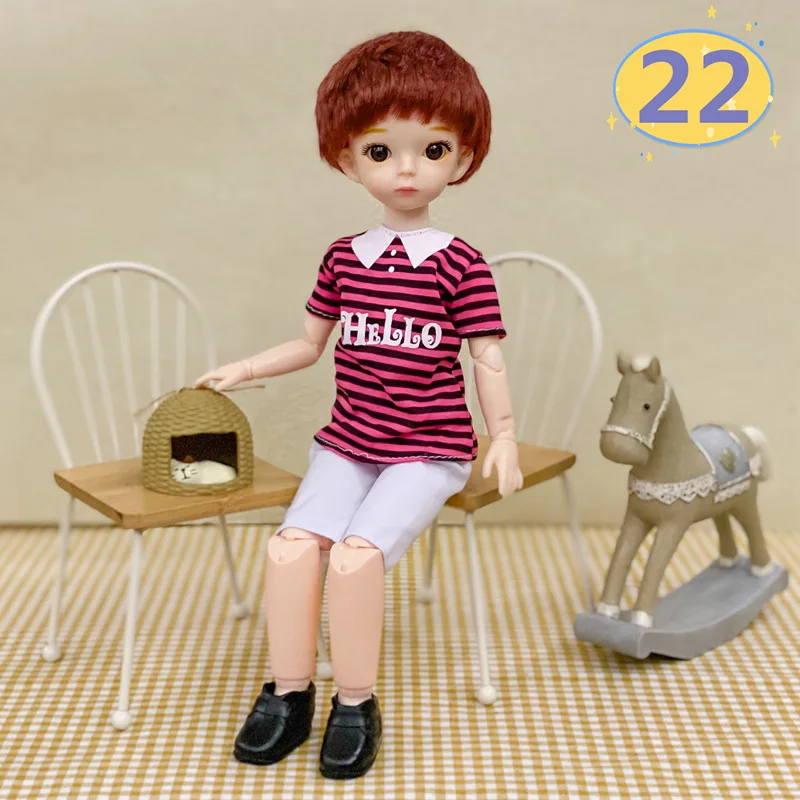 3D Big Eyed Boyfriend Doll 30cm Doll 1/6 BJD Doll Replacement Clothing Doll Accessories Kids Toy Gifts