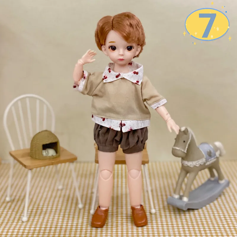 3D Big Eyed Boyfriend Doll 30cm Doll 1/6 BJD Doll Replacement Clothing Doll Accessories Kids Toy Gifts