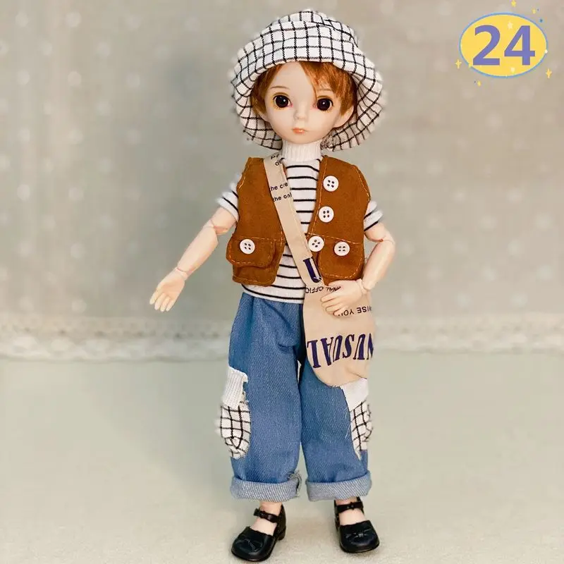 3D Big Eyed Boyfriend Doll 30cm Doll 1/6 BJD Doll Replacement Clothing Doll Accessories Kids Toy Gifts
