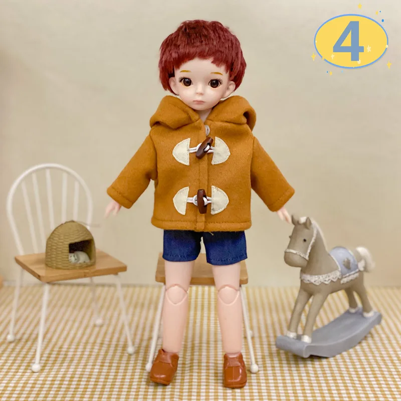 3D Big Eyed Boyfriend Doll 30cm Doll 1/6 BJD Doll Replacement Clothing Doll Accessories Kids Toy Gifts