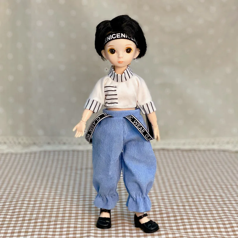 3D Big Eyed Boyfriend Doll 30cm Doll 1/6 BJD Doll Replacement Clothing Doll Accessories Kids Toy Gifts