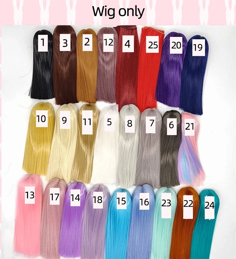 New 1/3 1/4 1/6 1/8 Bjd SD Wig Blonde Wavy Hair High Temperature Wire BJD Wig Bangs long curly hair For BJD Doll Many Colors