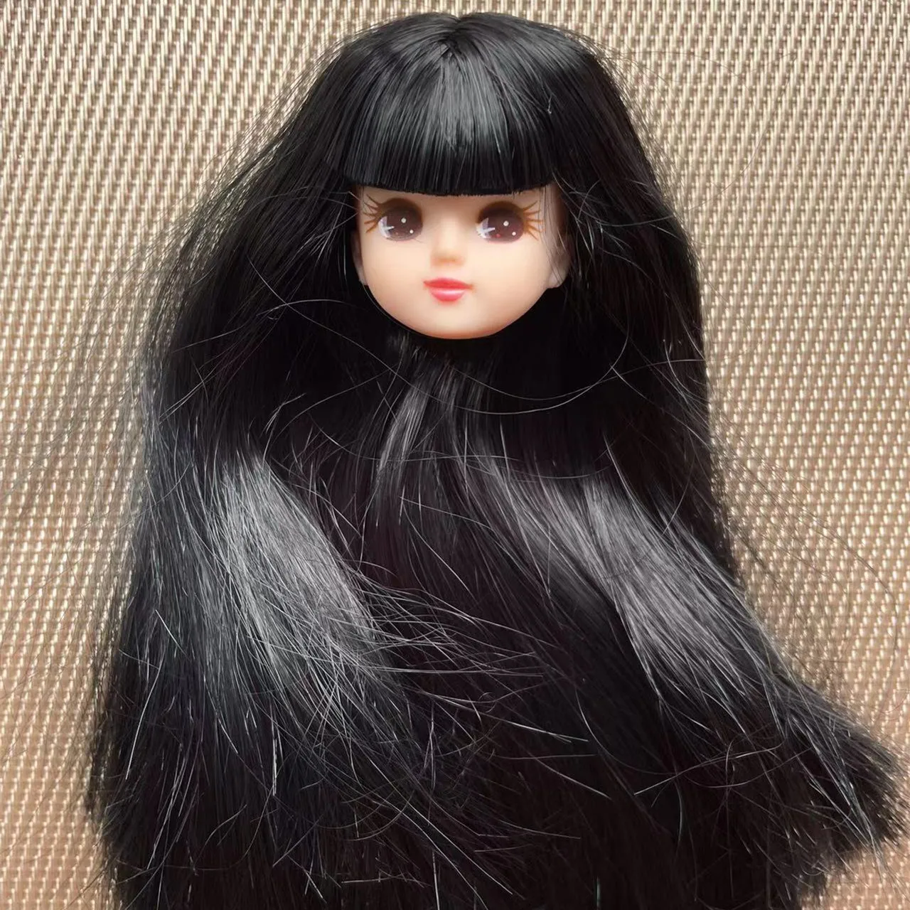 Licca Doll Head Princess DIY Toy Rare Collection Long Hair Doll Parts 1/6 Princess Doll Accessories Colorful Hair Doll Heads